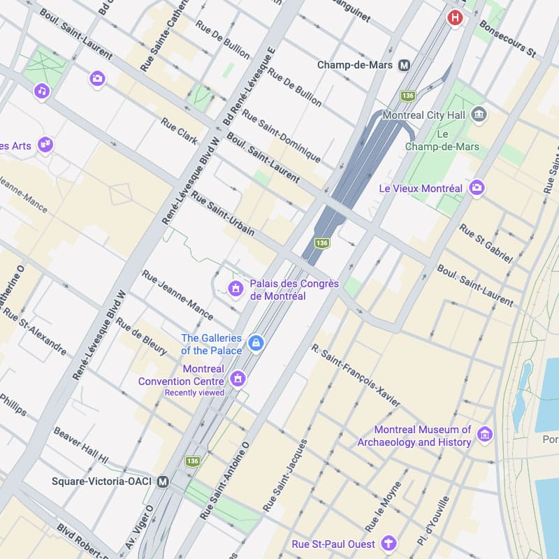 Map of the Palais de Congrès location | ESI Show