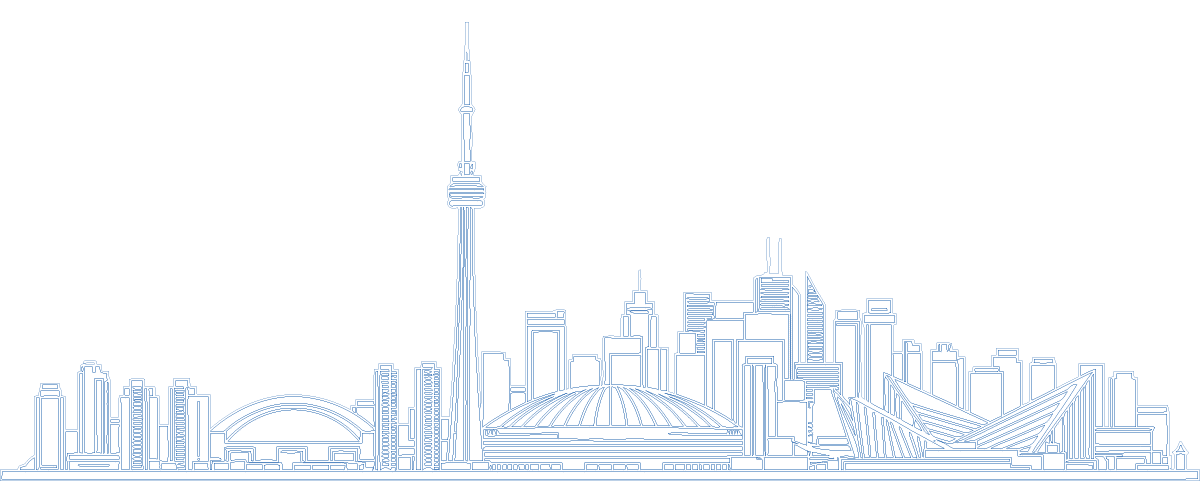Line art visual of the city | ESI Show Toronto